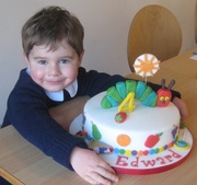3rd Mar 2013 - Edward admiring his birthday cake
