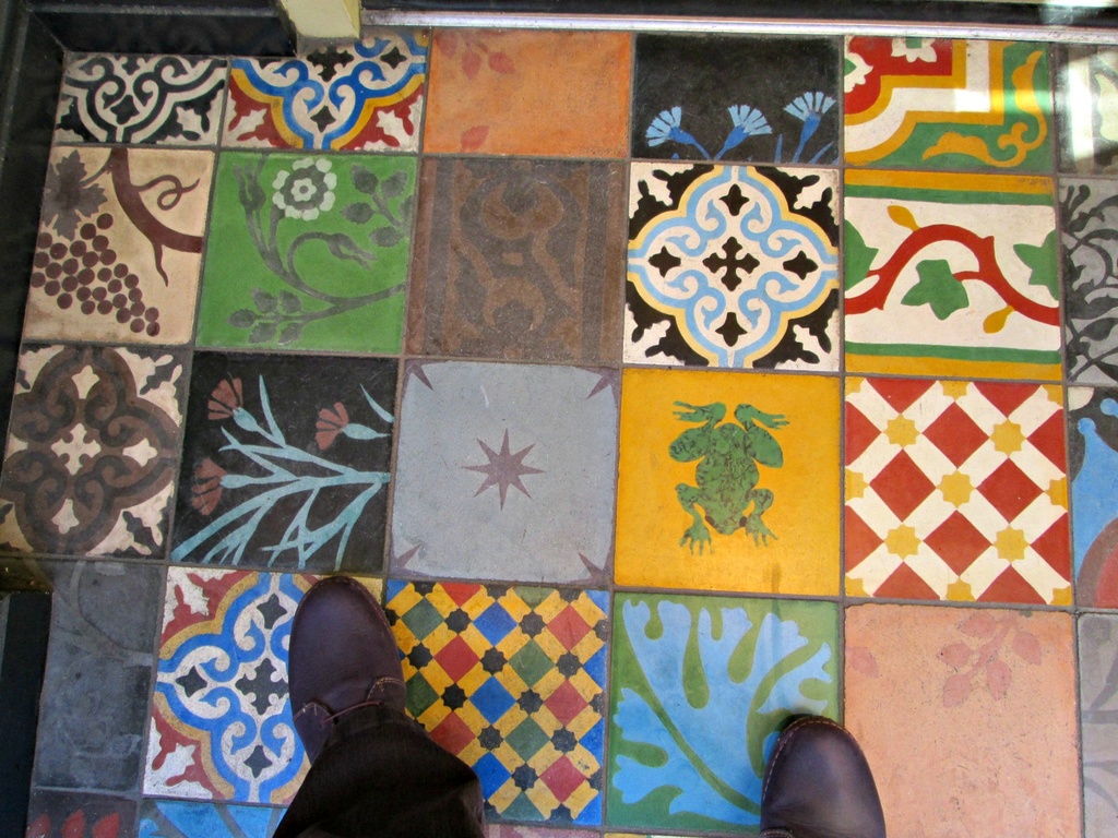 tiled floor of the entrance to the restaurant..... by quietpurplehaze