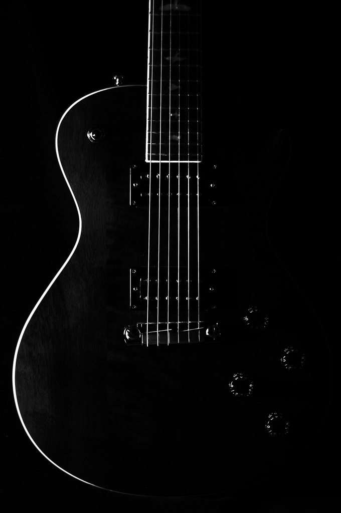 Black and White Guitar study by seanoneill