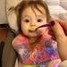 Adalyn LOVED her avocado tonight. Seriously, she was even eating it off of her bib by mdoelger