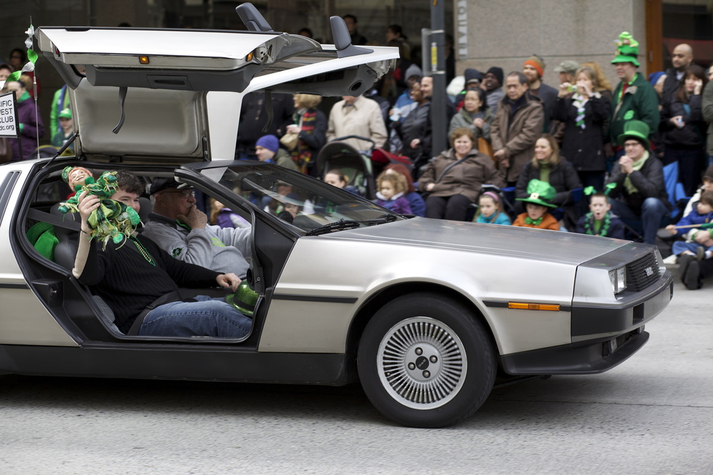 The DeLorean Was A Feature In The St. Patrick's Day Parade... by seattle