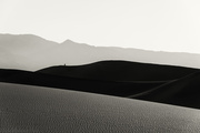 17th Mar 2013 - Hiker Enjoying the Dawn Light in the Dunes black and White