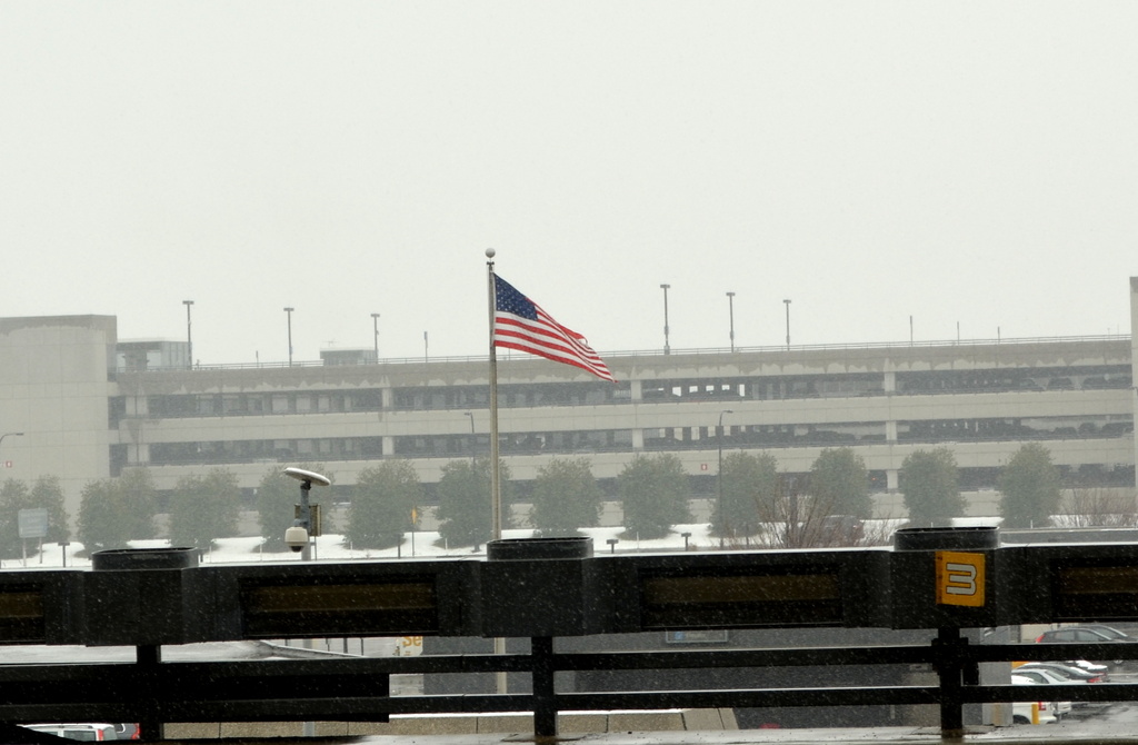 Snowing at Dulles Airport Washington by salza