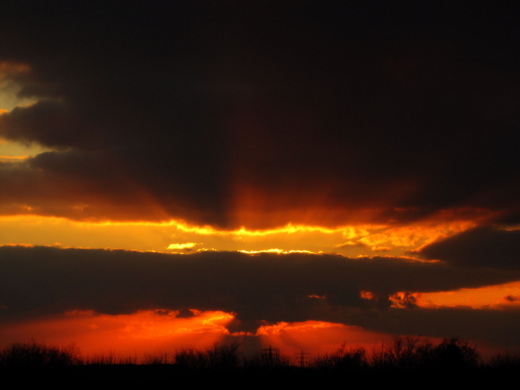 Evening Sky March 2013 by itsonlyart