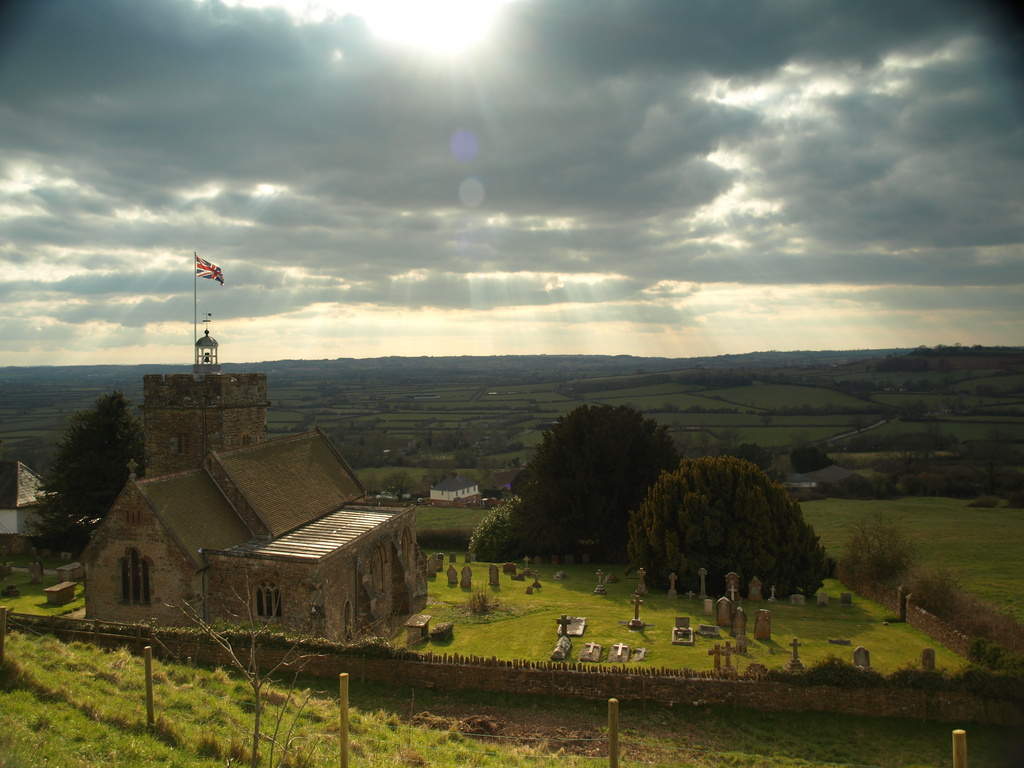 Church and Blackmore Vale beyond by barrowlane