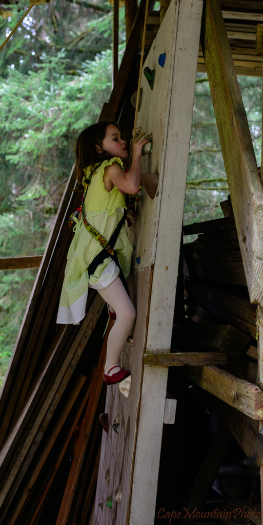 Rachel On the Climbing Wall by jgpittenger