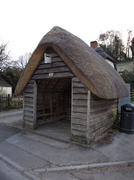 3rd Apr 2013 - Bus shelter with thatched roof - 03-4