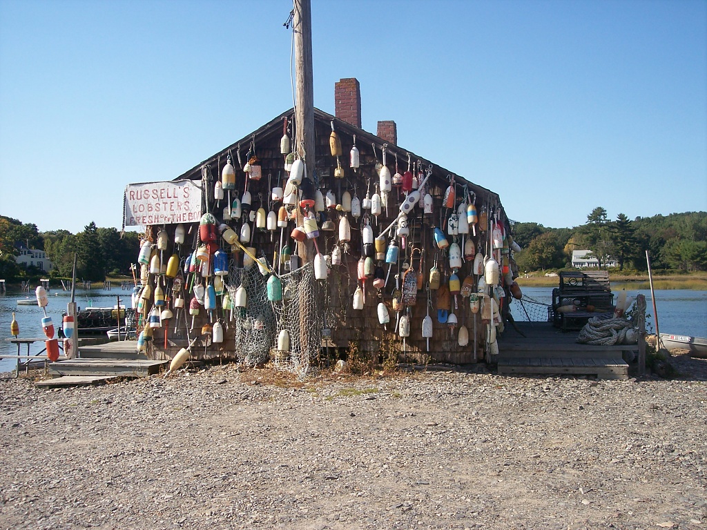 Fishing shack, Cape Neddick River. Maine by dorim