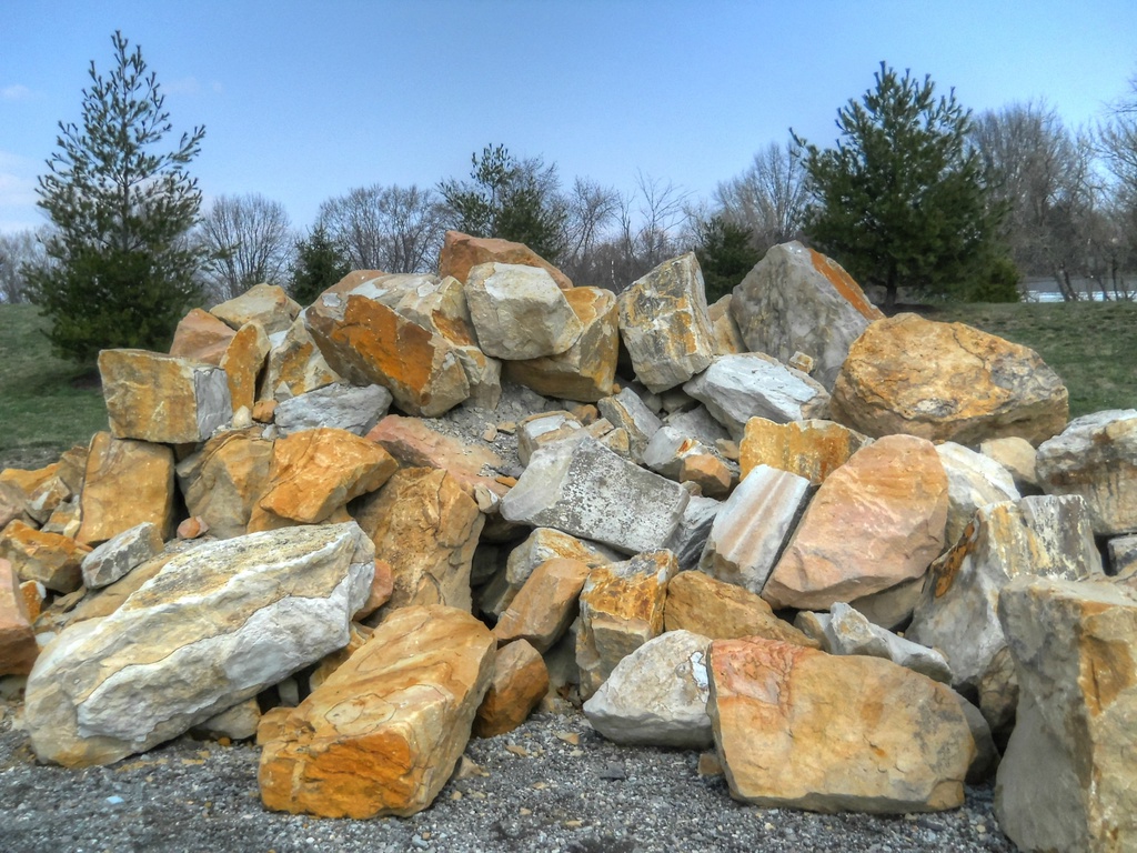 Pile of rocks by mittens