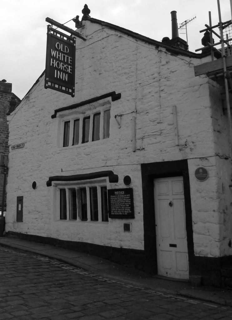 Old white horse Inn Bingleybw by denidouble