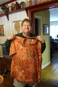 6th Apr 2013 - He bought himself a Hawaiian shirt!