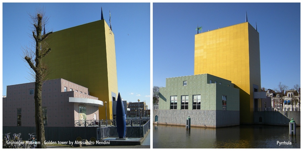 Groninger museum , Golden tower by Alessandro Mendini by pyrrhula
