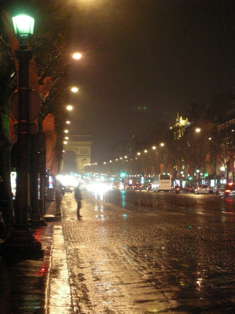 Rainy Champs Elysees by parisouailleurs