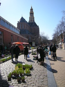 13th Apr 2013 - Flowermarket with the Aa church, Groningen