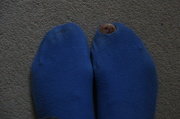 14th Apr 2013 - Look down and see a big hole in my sock