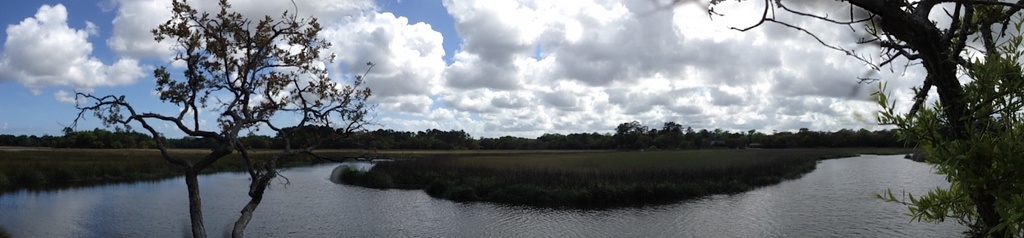 Charles Towne Landing marsh scene panorama by congaree