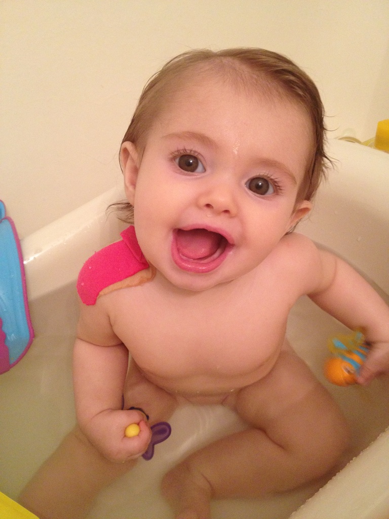 Can you tell Adalyn loves baths? by mdoelger