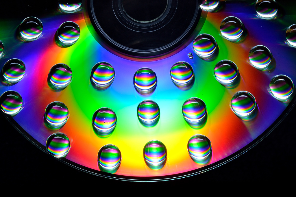 CD water drops by richardcreese