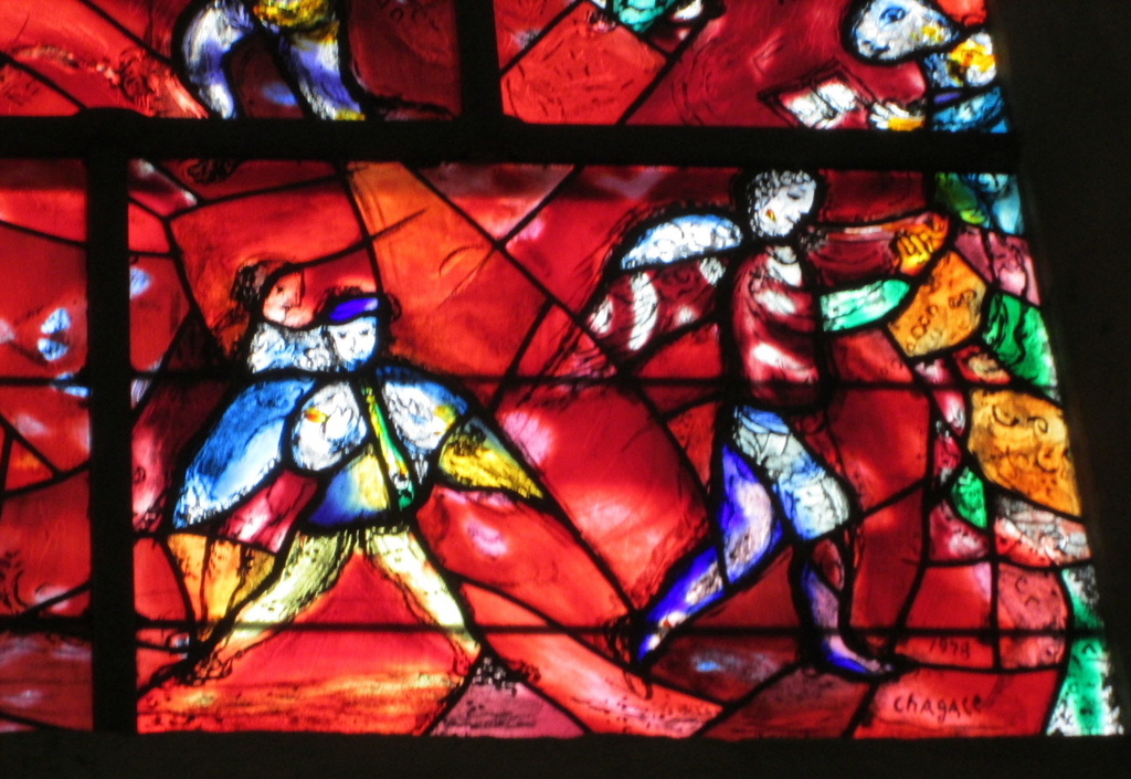 'stained glass': detail of the Marc Chagall window by quietpurplehaze