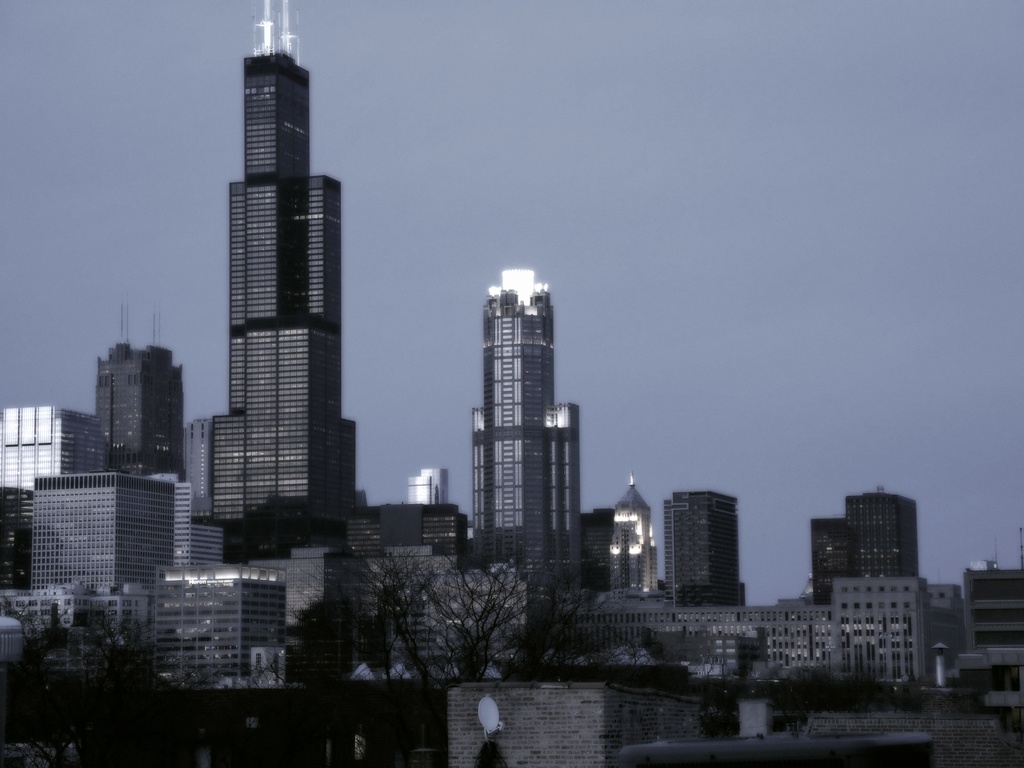 Chicago Skyline at Dusk by taffy