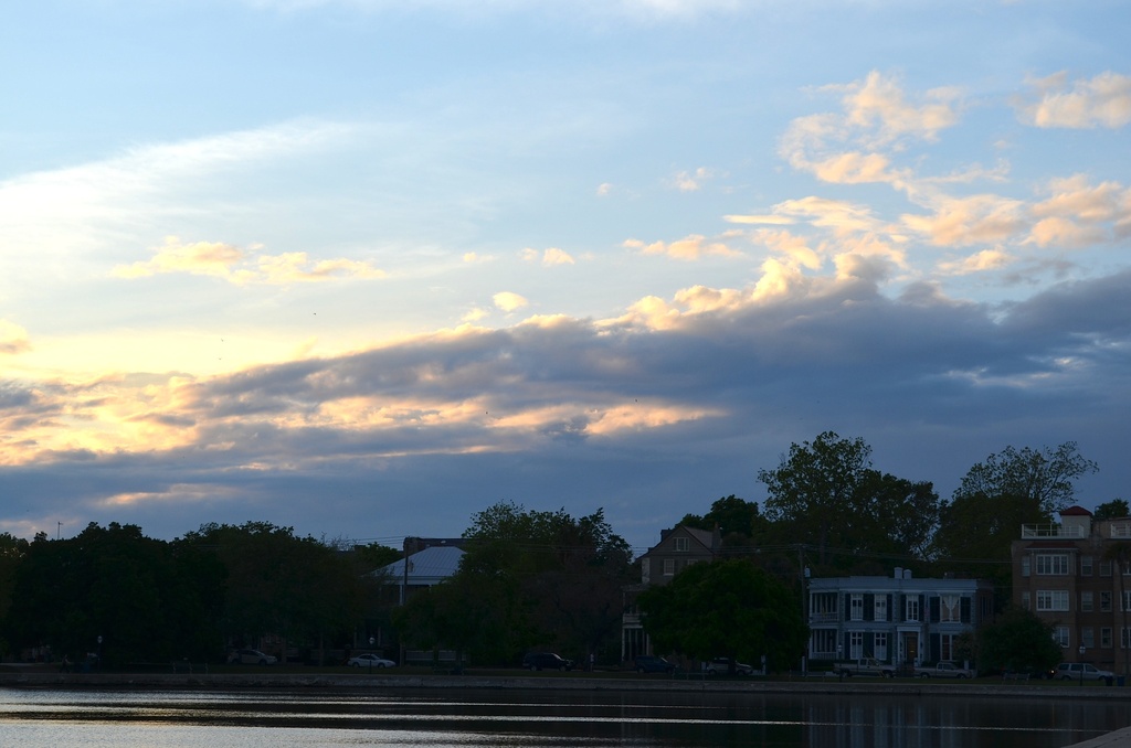 Colonial Lake, sunset, Charleston, SC by congaree