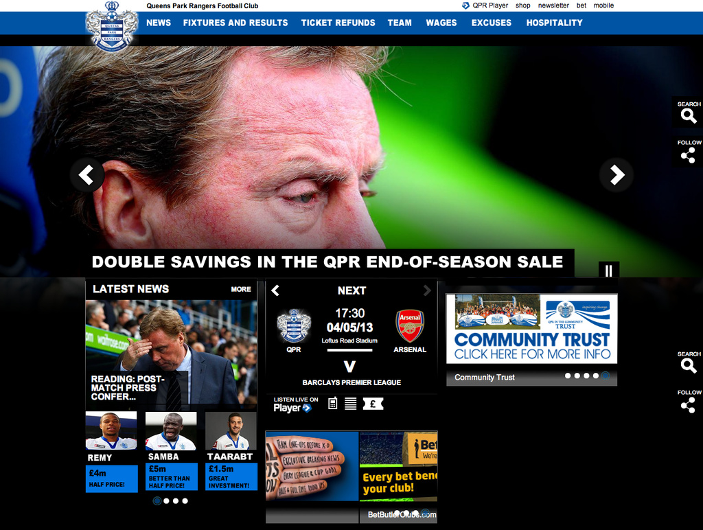 QPR homepage by manek43509