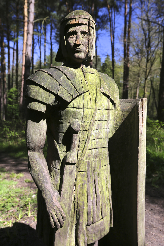 Roman Soldier found in woods by padlock