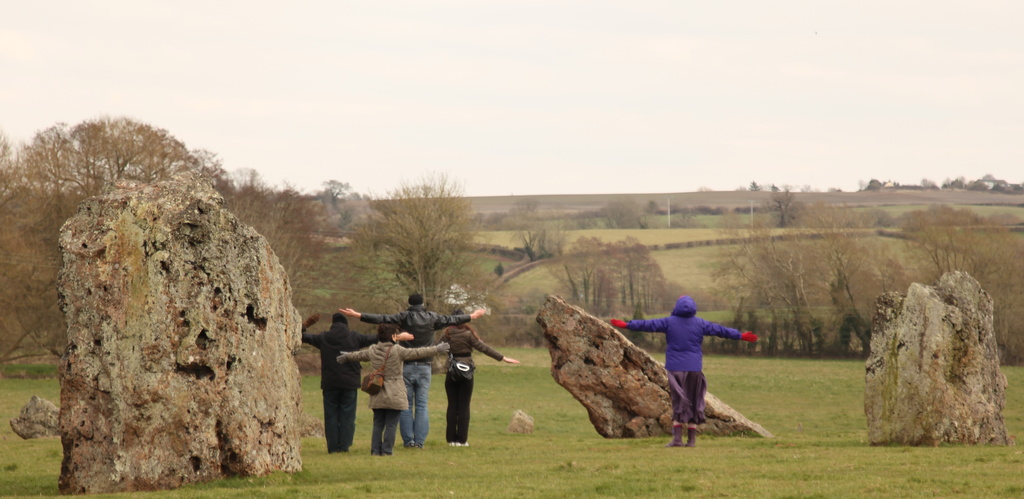 Good Friday at Stanton Drew Stone Circle with worshippers by lbmcshutter