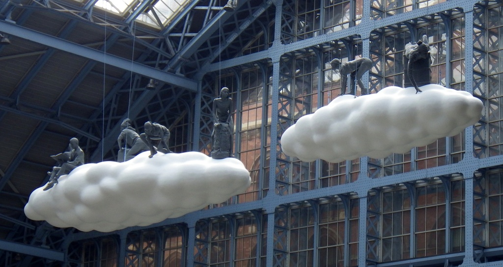 St Pancreas Station Clouds by bizziebeeme