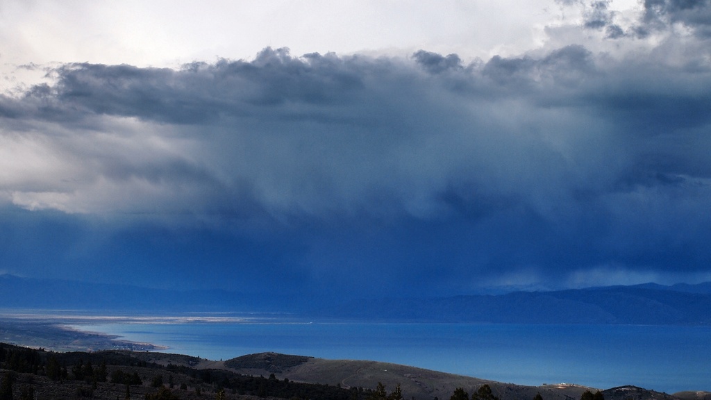 Storm over Bear Lake by peterdegraaff