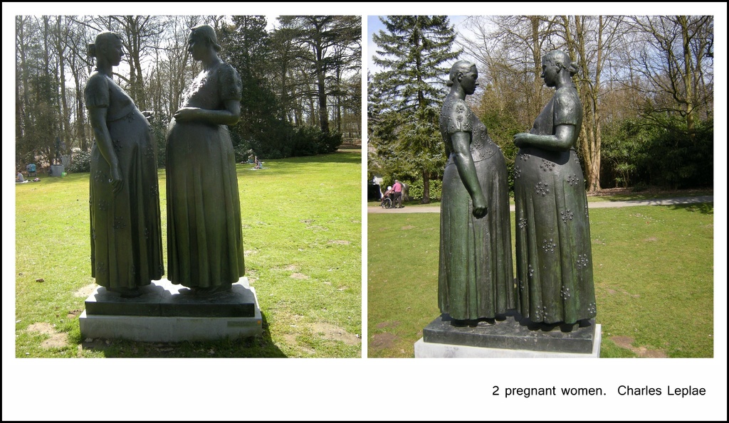 Two pregnant woman by Charles  Leplae  by pyrrhula