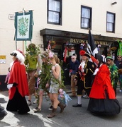6th May 2013 - Green man and  women plus dignitries and a lurking morris type  person