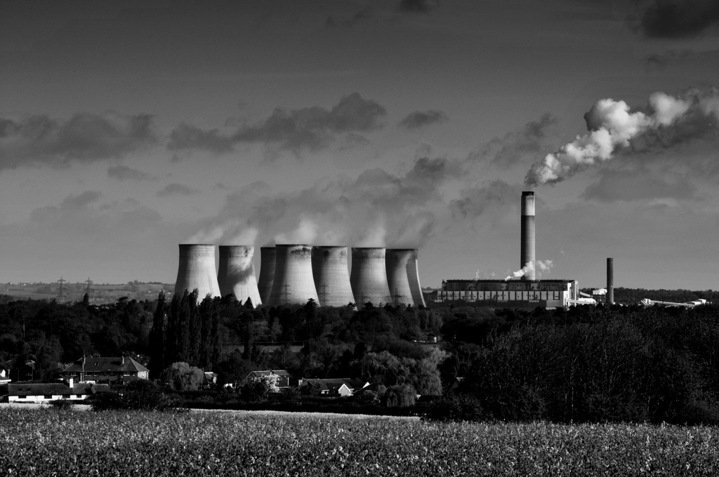 Morning light on cooling towers by seanoneill