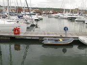 17th May 2013 - small detail of lifebelt and dinghy at Port Solent