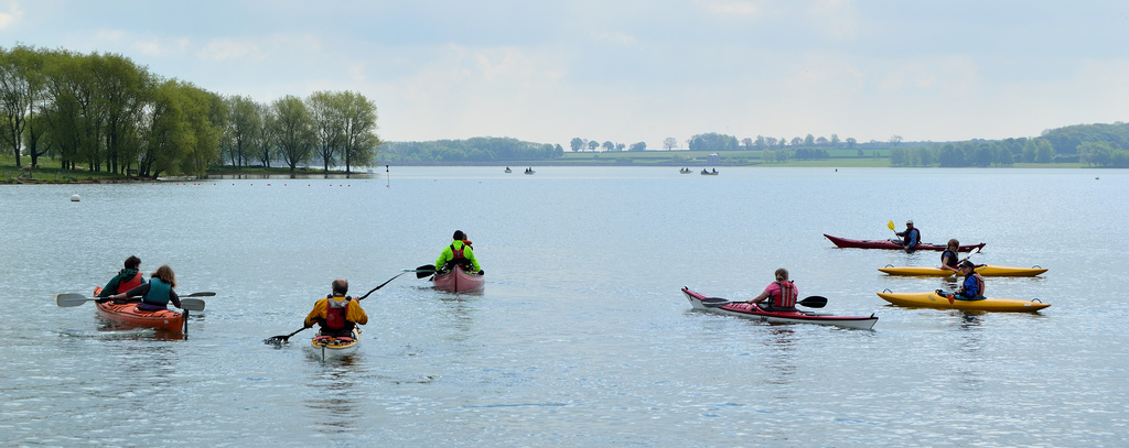 Kayaks and a Canoe. by richardcreese