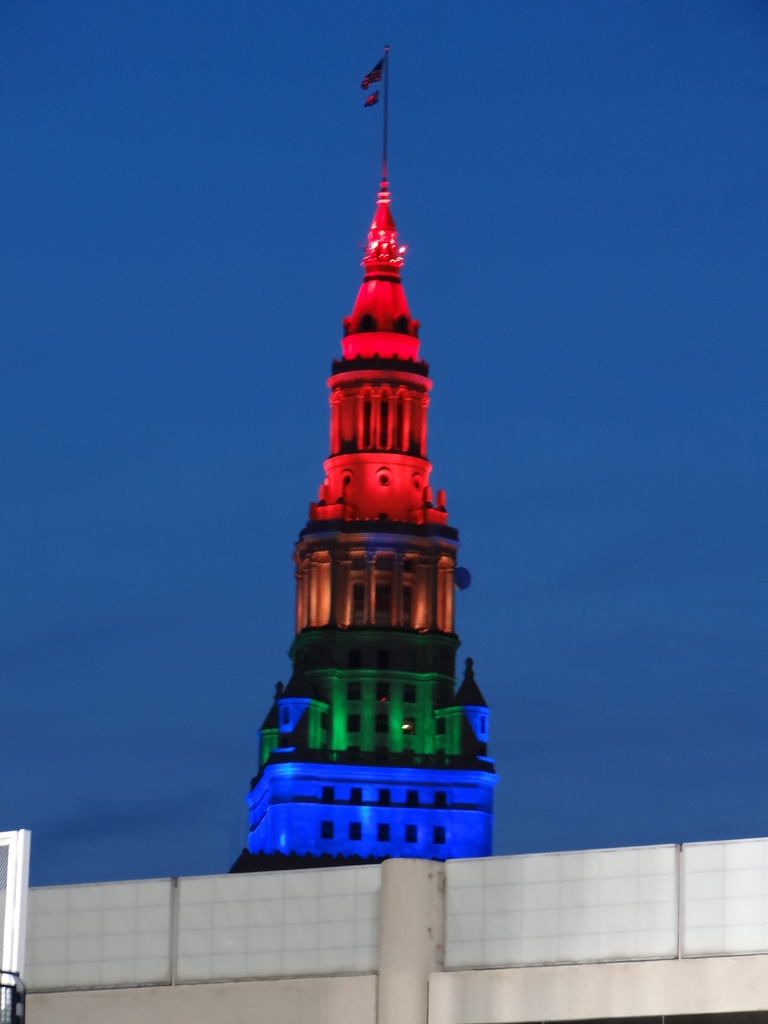 Clevelands Terminal Tower _ Lit Up by brillomick