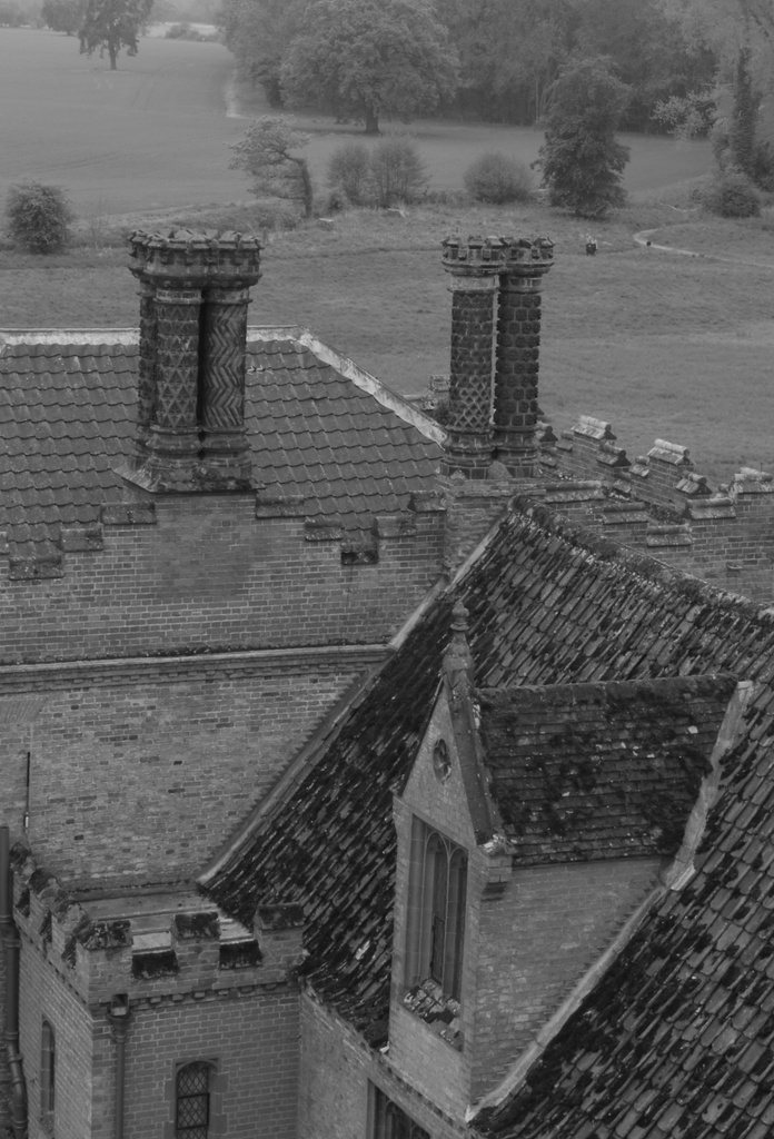 Oxburgh Hall -View from the roof by karendalling