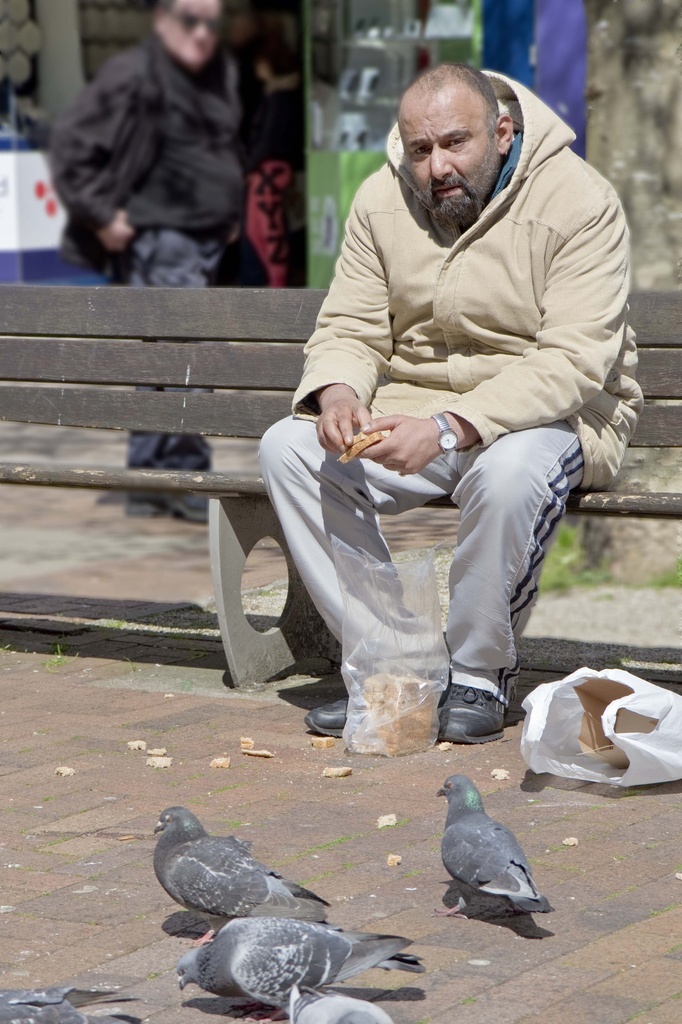 Feeding The Pigeons. by gamelee