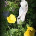 Garden-statue & Welsh Poppies  by beryl