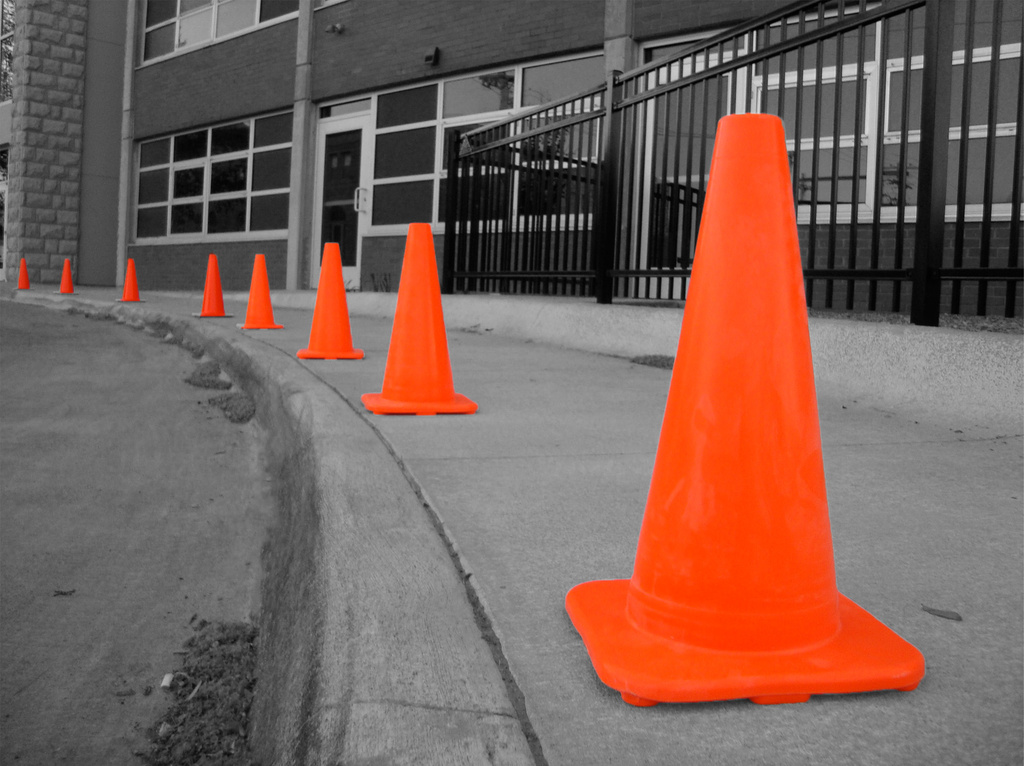 cones - you'd have to be blind to miss them by mcsiegle