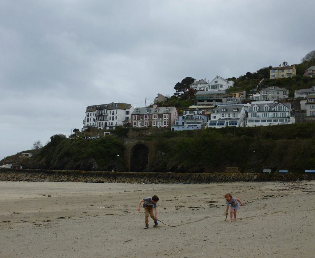 Beach at Looe with figures by denidouble