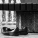 shoes, bench and fountain by northy