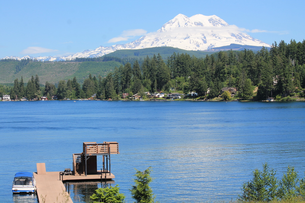 Mt Rainier from Clearlake  by jankoos