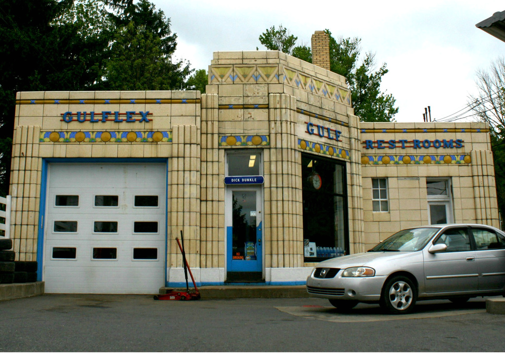 Vintage gas station by mittens