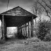 Covered bridge in black and white by mittens