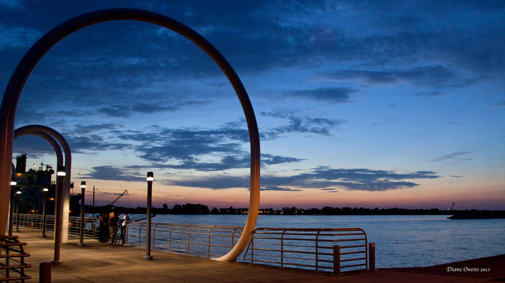 Sunset on the river by eudora