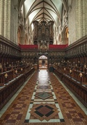 26th Jun 2013 - Choir stalls and organ pipes and a beautiful, tiled floor