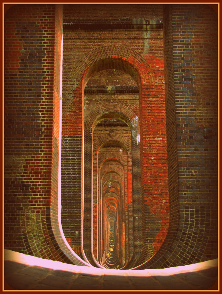 Looking through the Ouse Valley viaduct by busylady