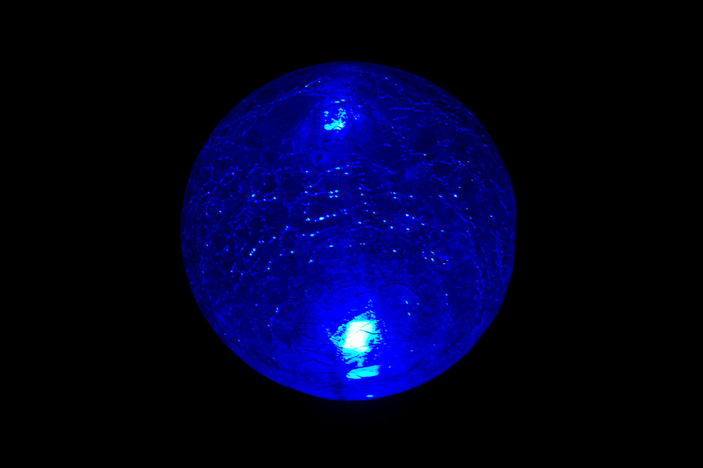 Blue Globe at Night by nanderson