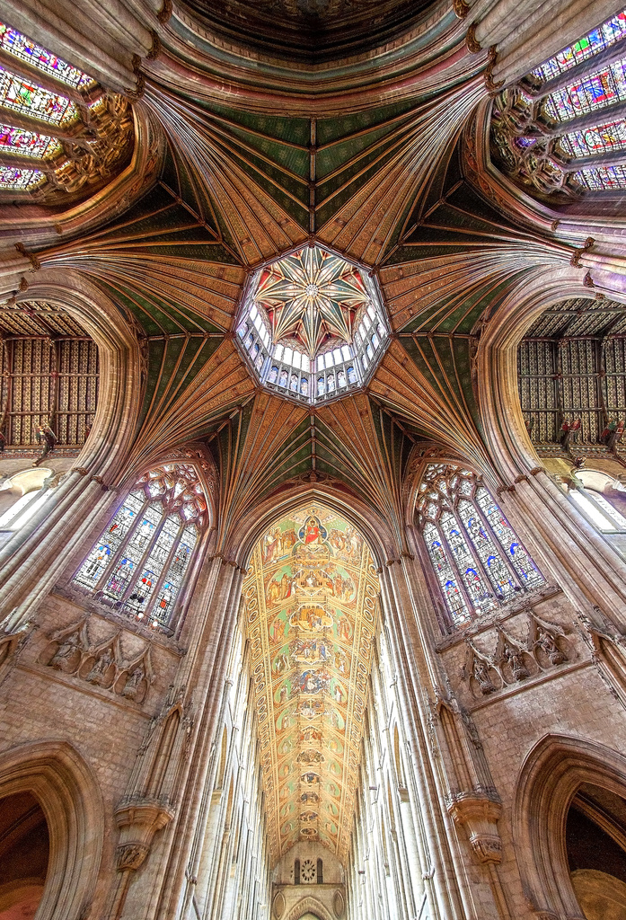 Ely cathedral - octagon, lantern, and nave ceiling by dulciknit